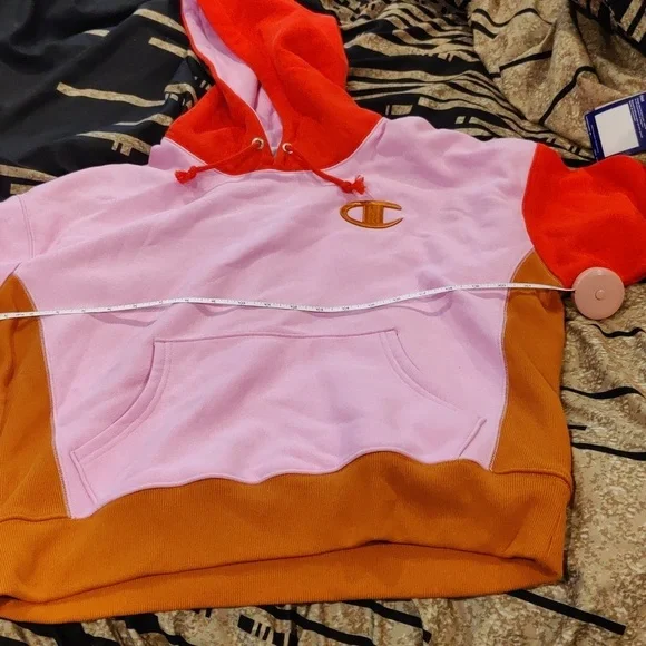 Champion Red and Pink Colorblock Hoodie and Joggers - Picture 5 of 6